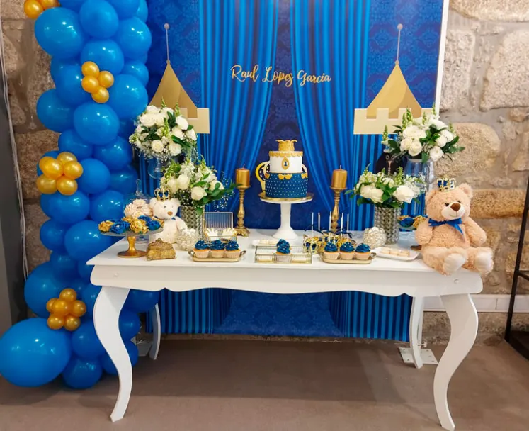 Decoração tema Príncipe e Coroa